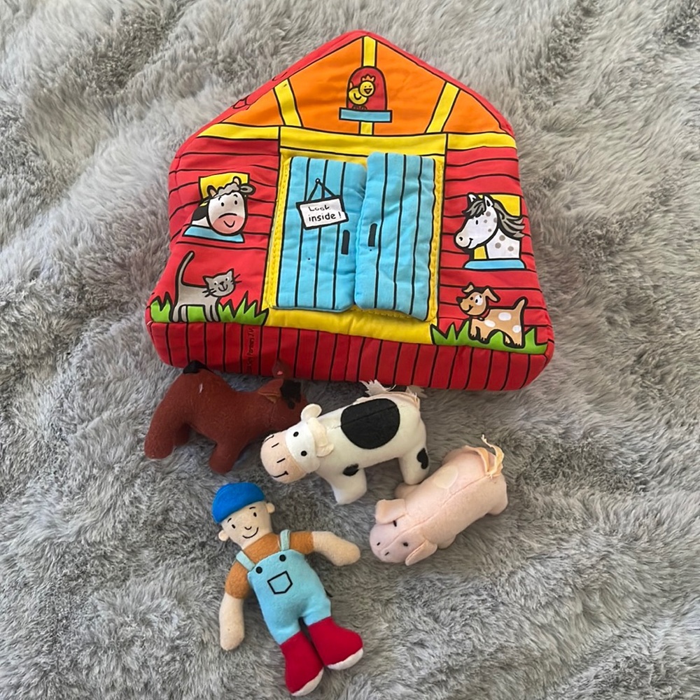 Soft Play Farmer John Push toys Barn Yard Animals